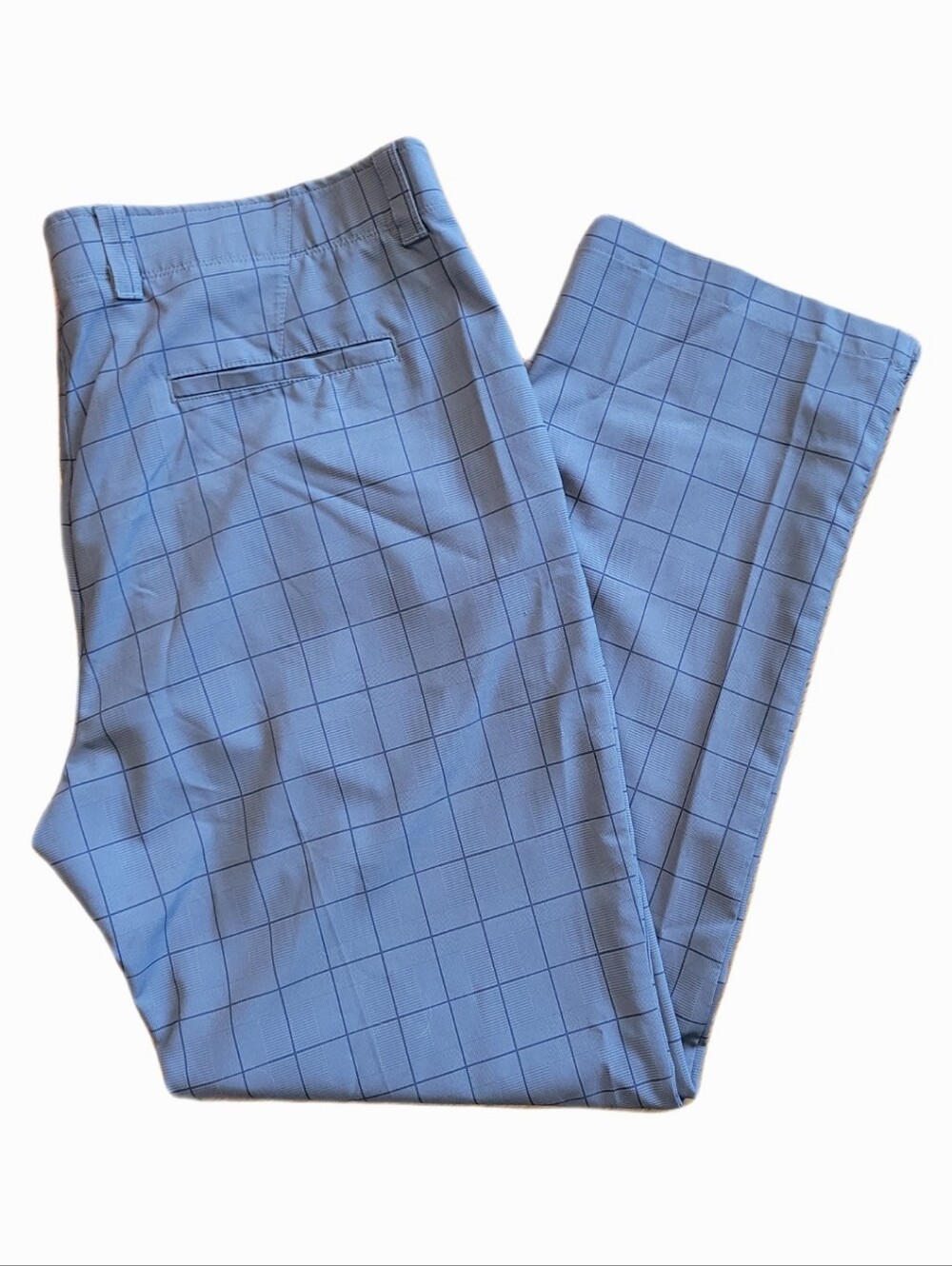 Callaway Pants Mens 38x32 Gray Windowpane Plaid Stretch Golf Activewear